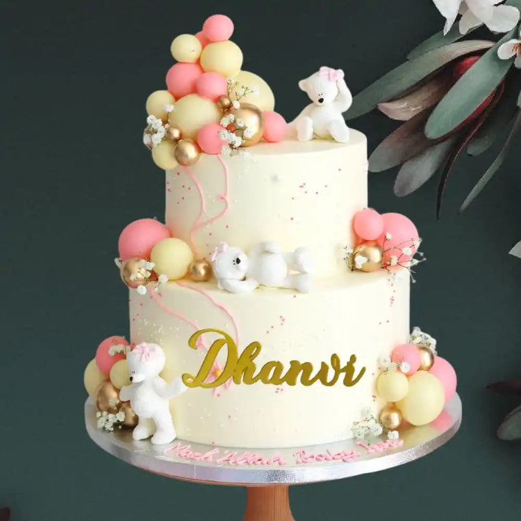 Buy Gold Acrylic Name Cake Topper for Birthday Celebrations