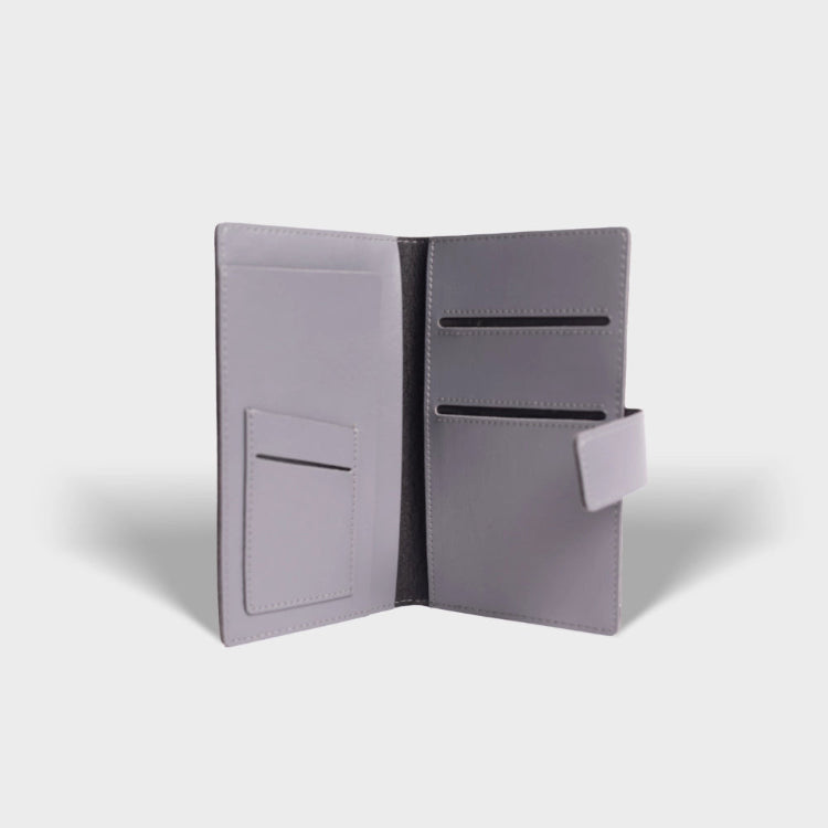 Shop grey personalized dual passport cover with passport and card slots