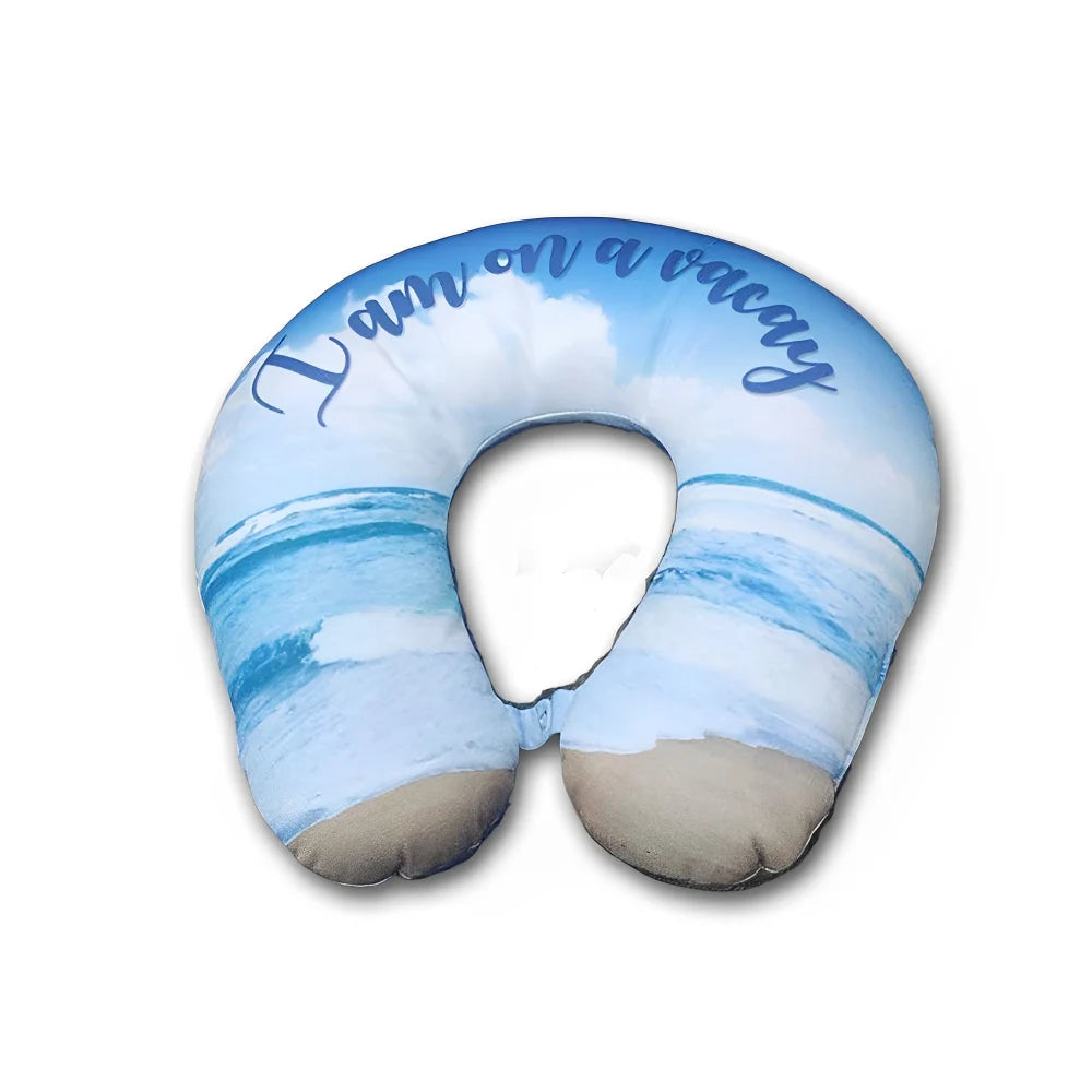 Buy an I'm on a Vacay travel pillow for flights and holiday trips