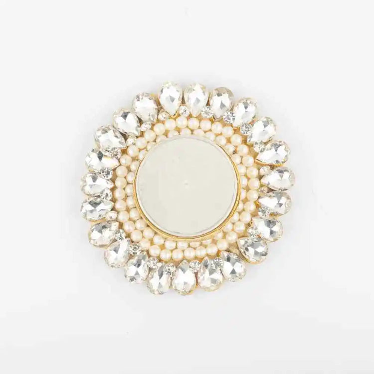 Shop Transparent Kundan Pearl T-Light Holder for Festive Decor