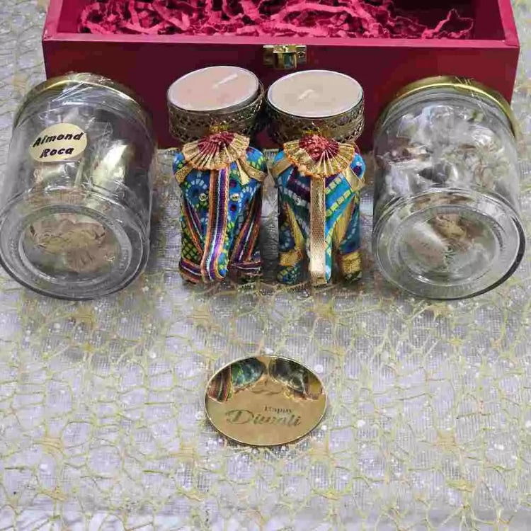 Order Dry Fruit Delicacy Hamper in an MDF Box for Diwali Gifts