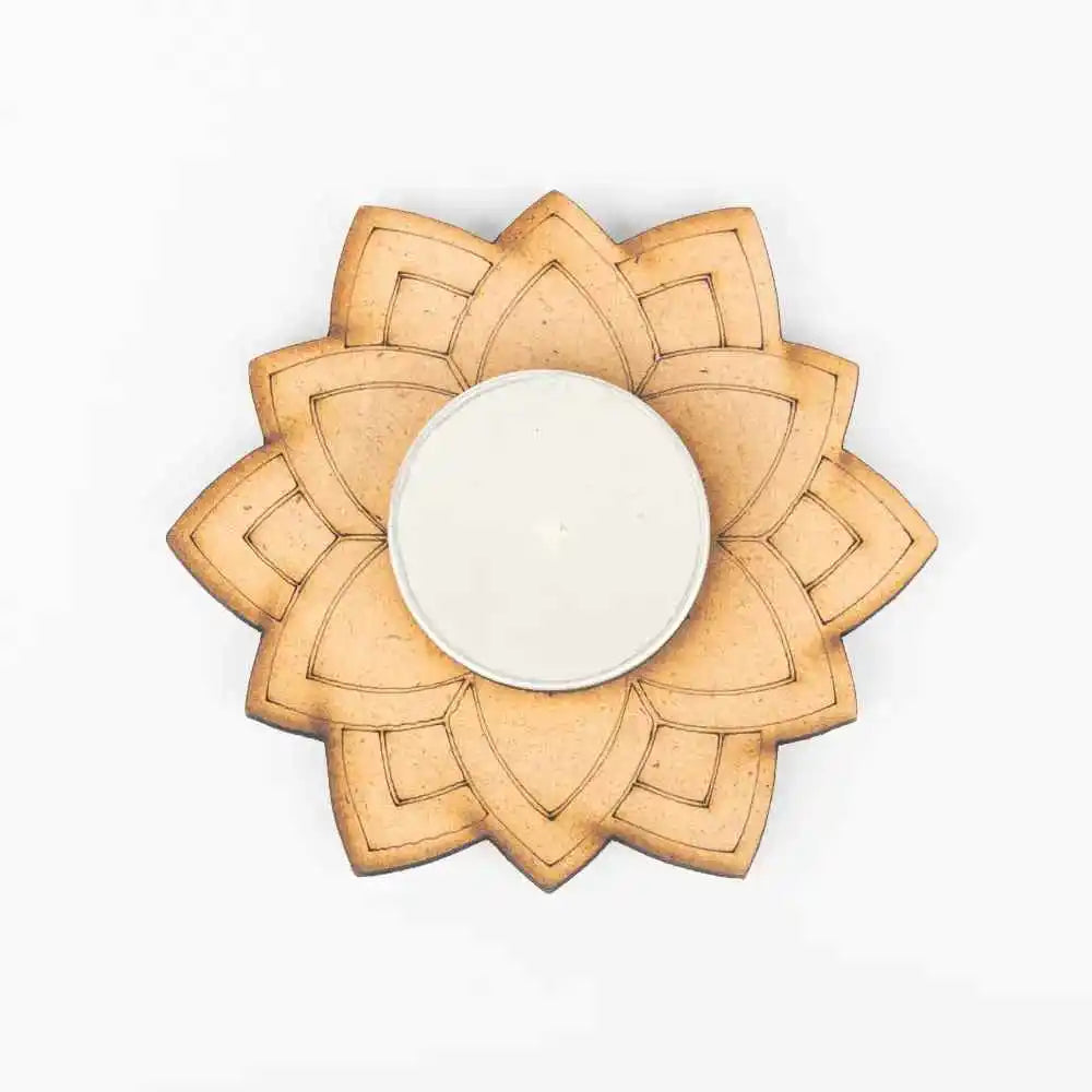 Buy MDF simple floral t-light holder online
