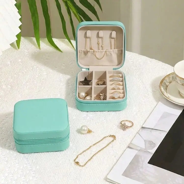 Buy mint green jewelry travel organizer for women with compartments