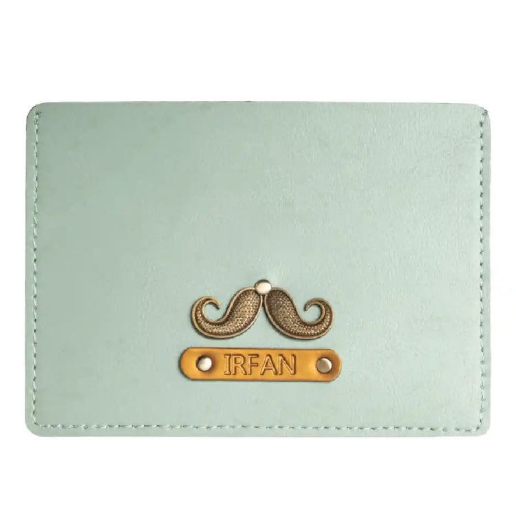 Shop mint personalized passport holder with custom charm and name