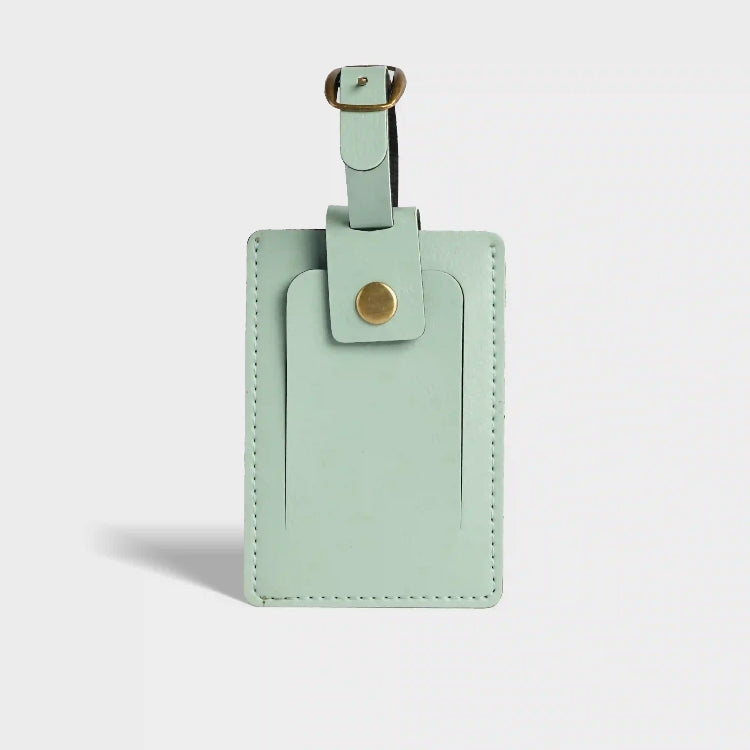 Order Mint Vegan Leather Luggage Tag for Travel