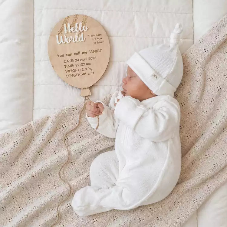 Shop Personalized Balloon Baby Plaque Online for Newborn Baby Gifts
