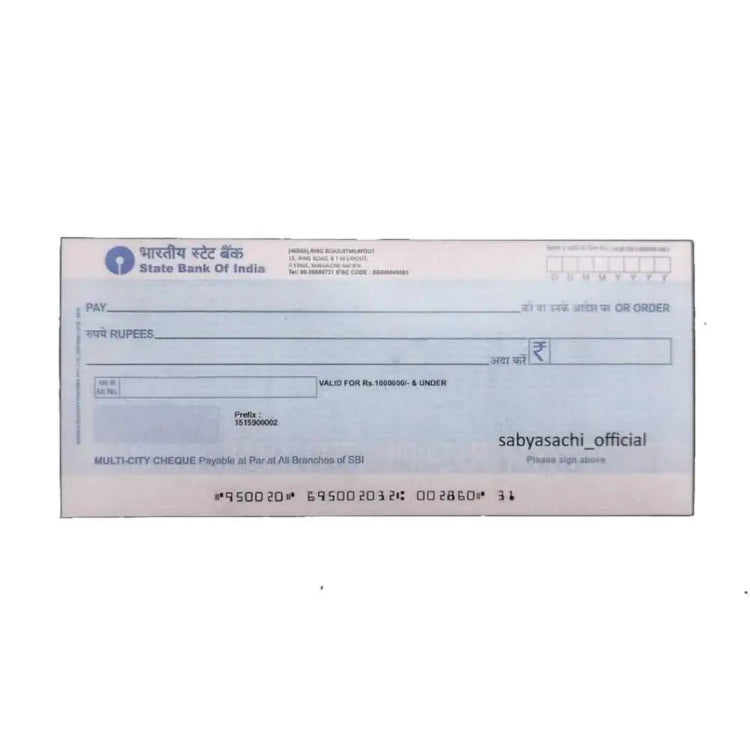 Buy Personalized Cheque Online with Custom Signature for Gifting