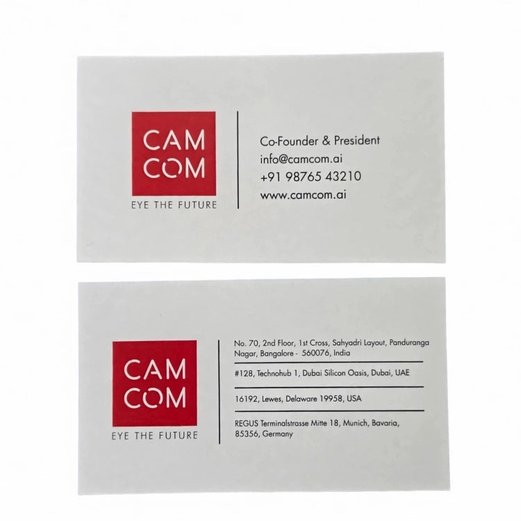 Order personalized visiting cards with double-sided printing for professional business branding
