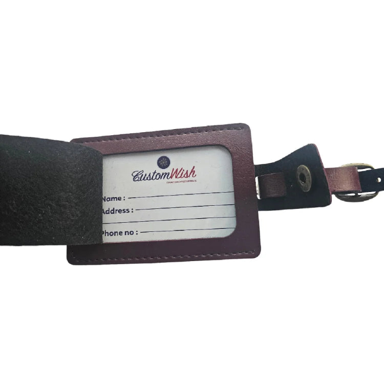 Buy Wine luggage tag with contact details insert for travel use