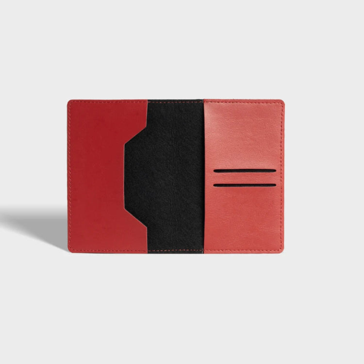 Buy red personalized passport cover with inner card slots