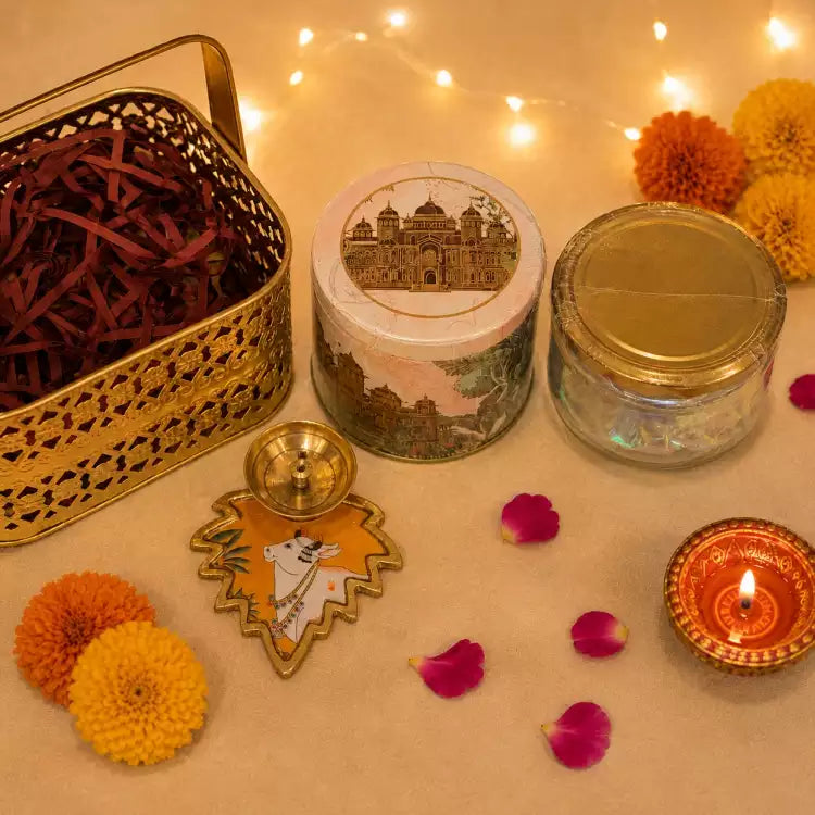 Shop Royal Diwali Festive Treat Hamper with 12 almond roca and 12 almond crunch