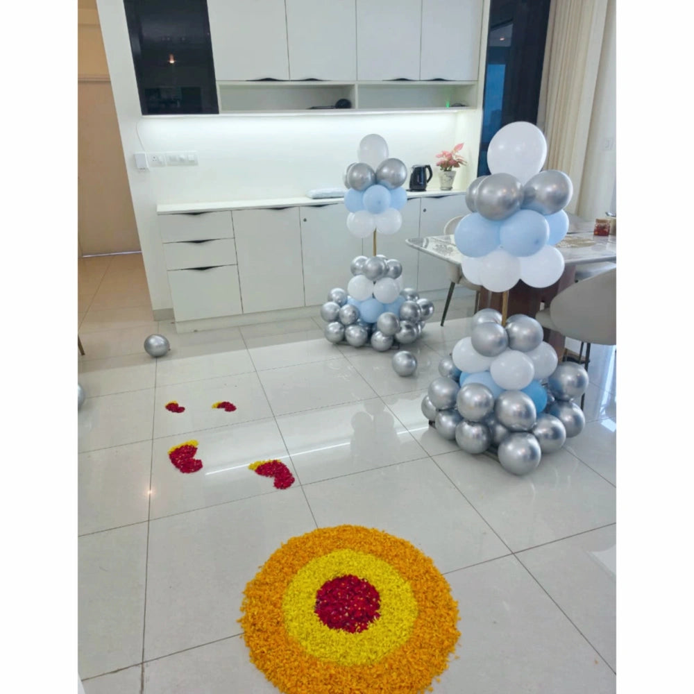 Hire Welcome Baby Balloon Bunch Stands for Home Arrival Decor