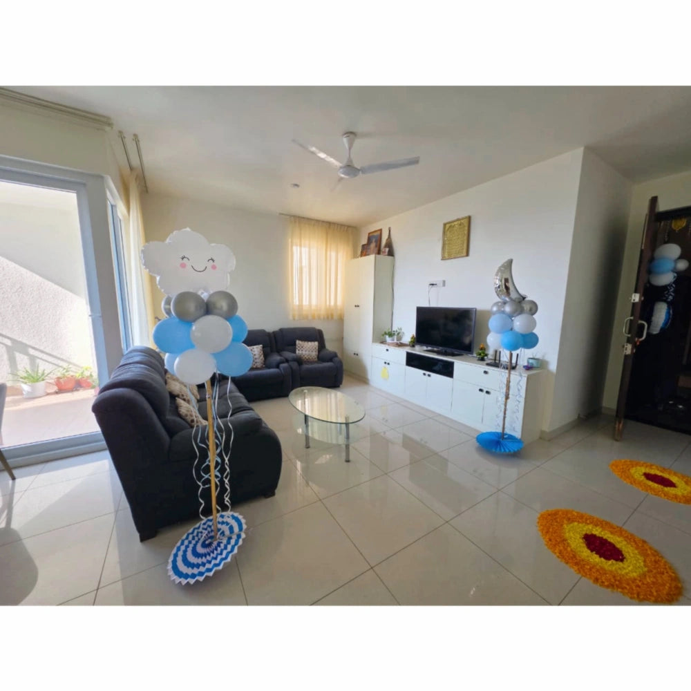 Book Welcome Baby Balloon and Floral Entrance Decoration Online