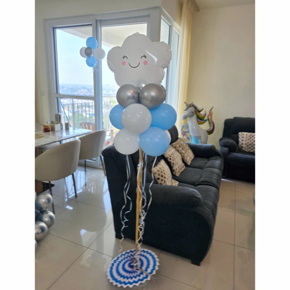 Book Welcome Baby Cloud Balloon Stand Decoration for New born Babies