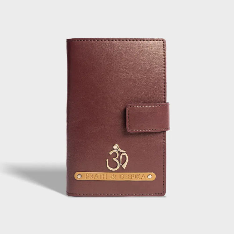 Buy wine personalized dual passport cover with charm designs for couples