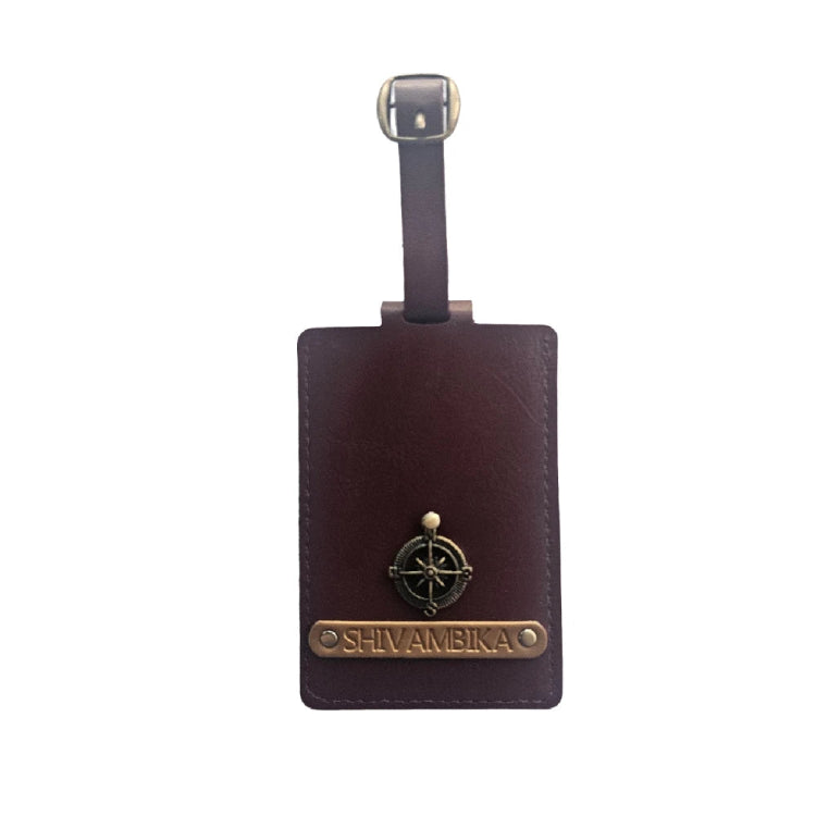 Shop Wine luggage tag with personalized name for travel accessories